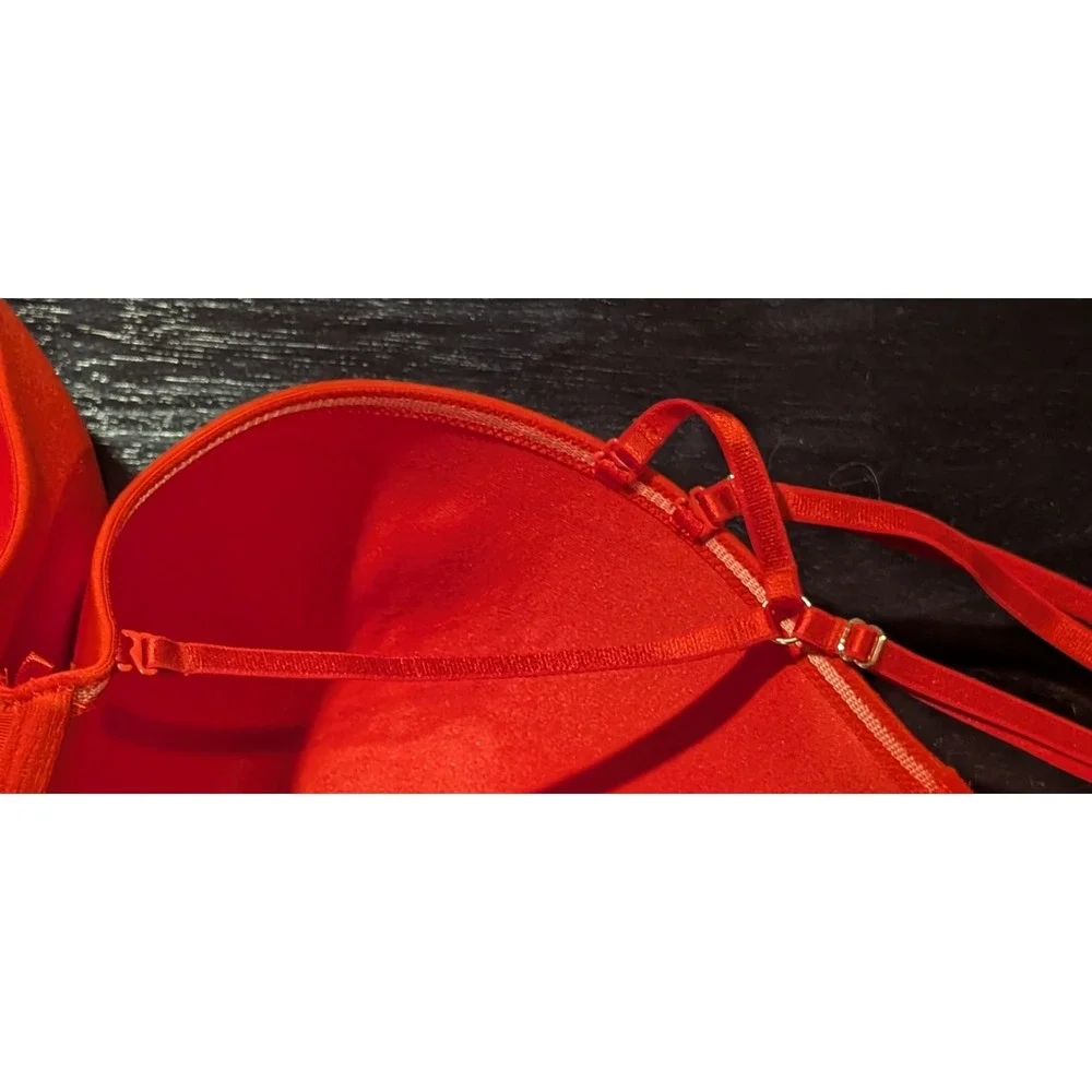 Cacique 46DD Red‎ Lace Boost Strapless Convertible Bra Multiway NWT Plus Size